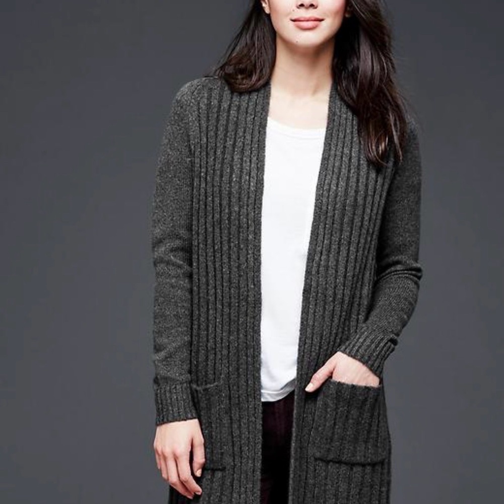 GAP Women's Gray Open Front Cardigan Sweater Size M/L